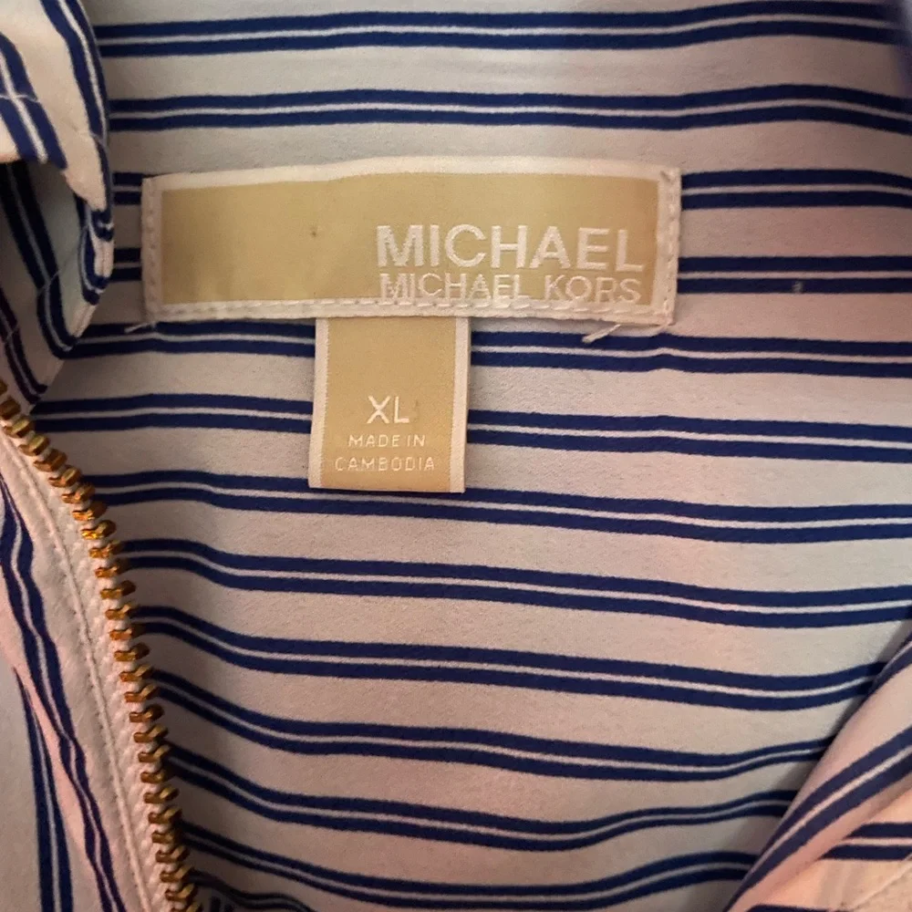 Michael Kors Blue Striped Women’s Shirt - Picture 3 of 8